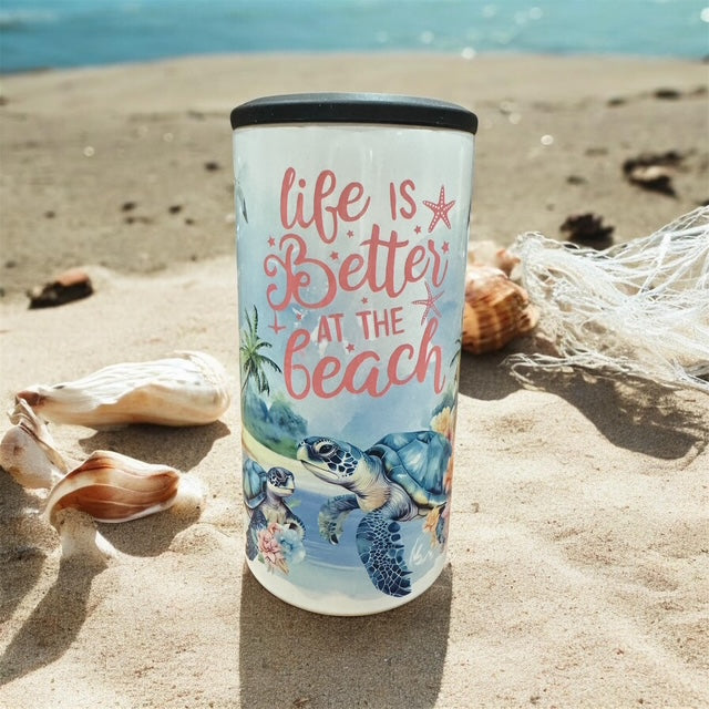 4-in-1 Can Cooler, Life is Better at the Beach
