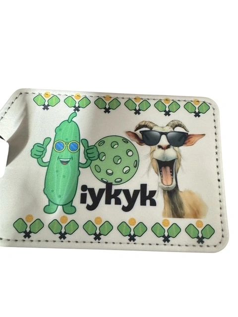 Luggage Tag Pickleball GOAT IYKYK