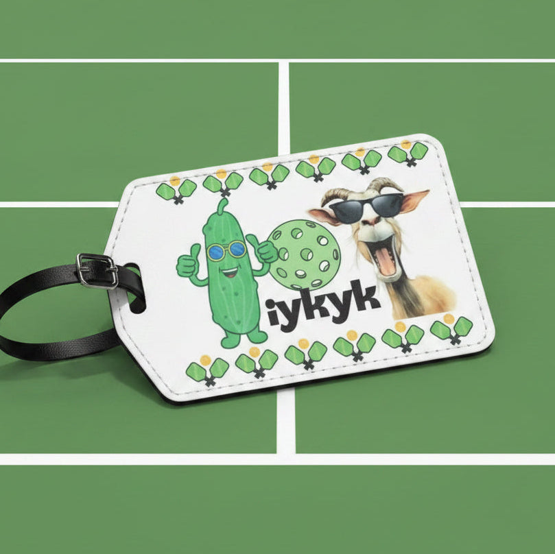 Luggage Tag Pickleball GOAT IYKYK
