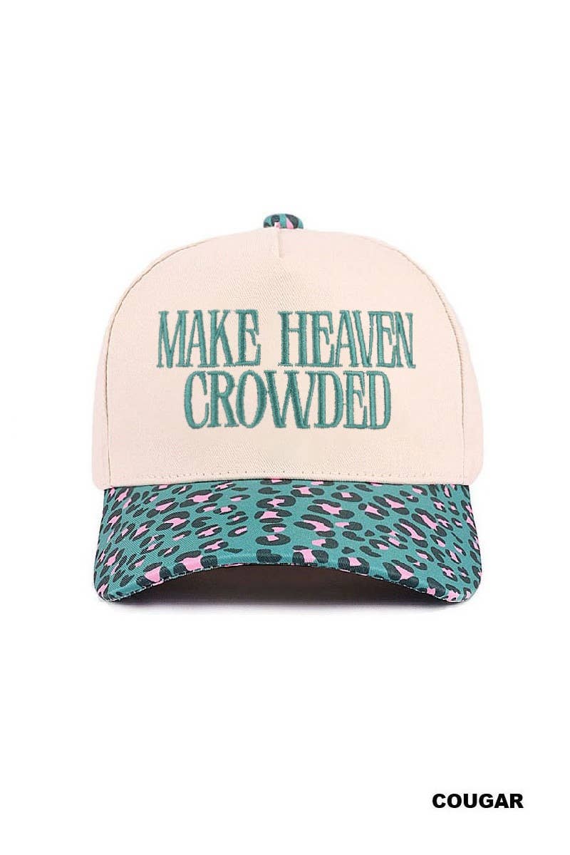Make Heaven Crowded Two Tone Canvas Cotton Cap