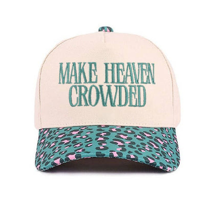Make Heaven Crowded Two Tone Canvas Cotton Cap