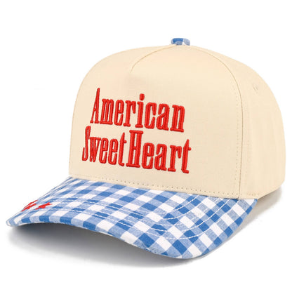 Hat AMERICAN SWEETHEART Embroidered on Two Tone Trucker Hat CC brand