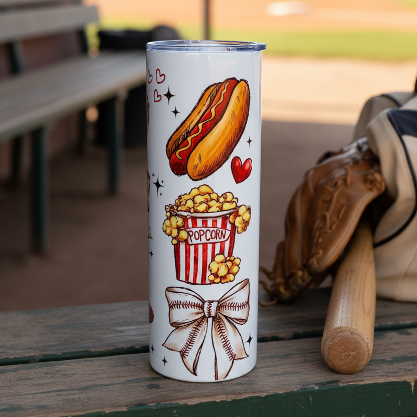 20 oz. Skinny Tumbler – Baseball Lifestyle 3