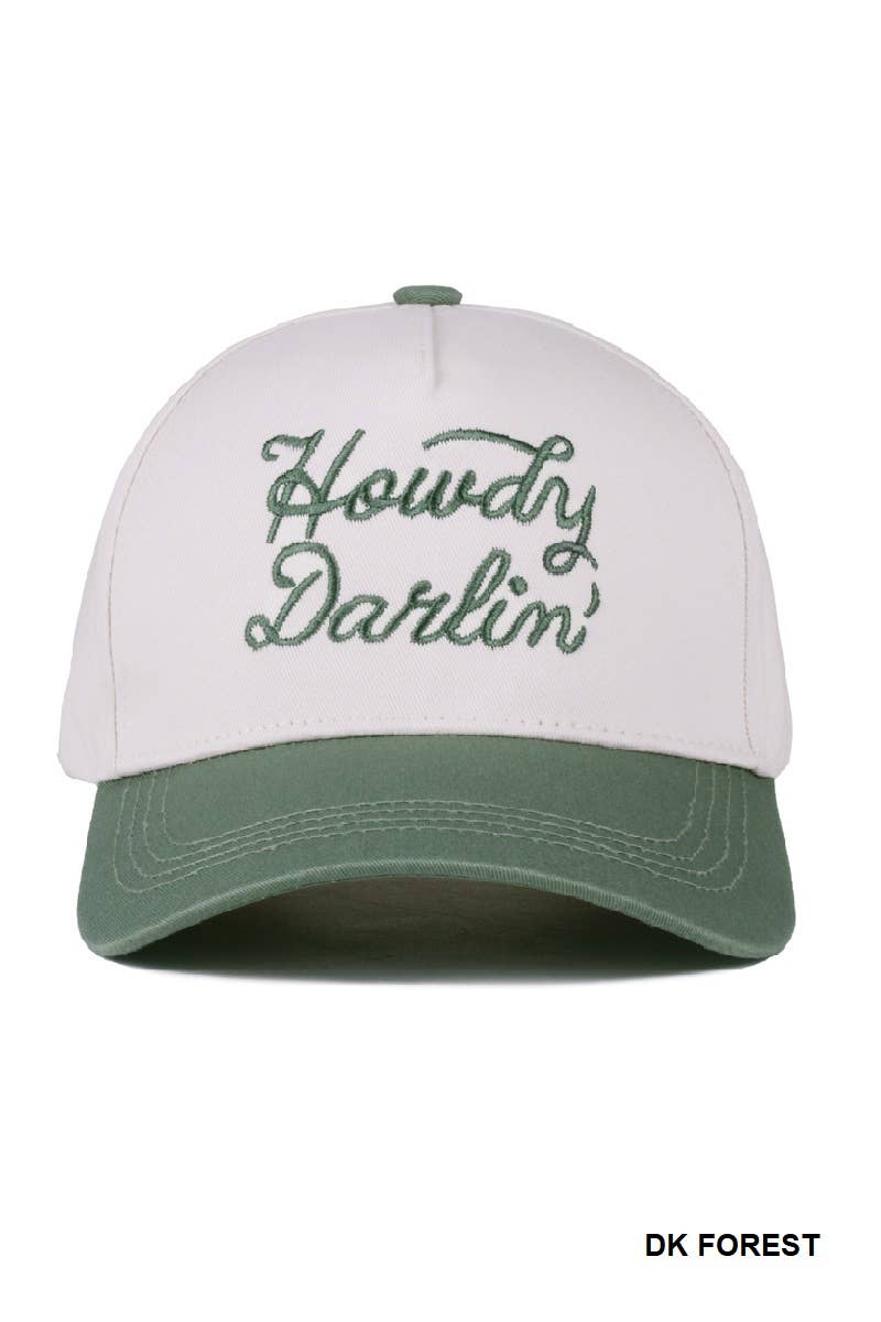 Howdy Darlin' Two Tone Canvas Cotton Cap