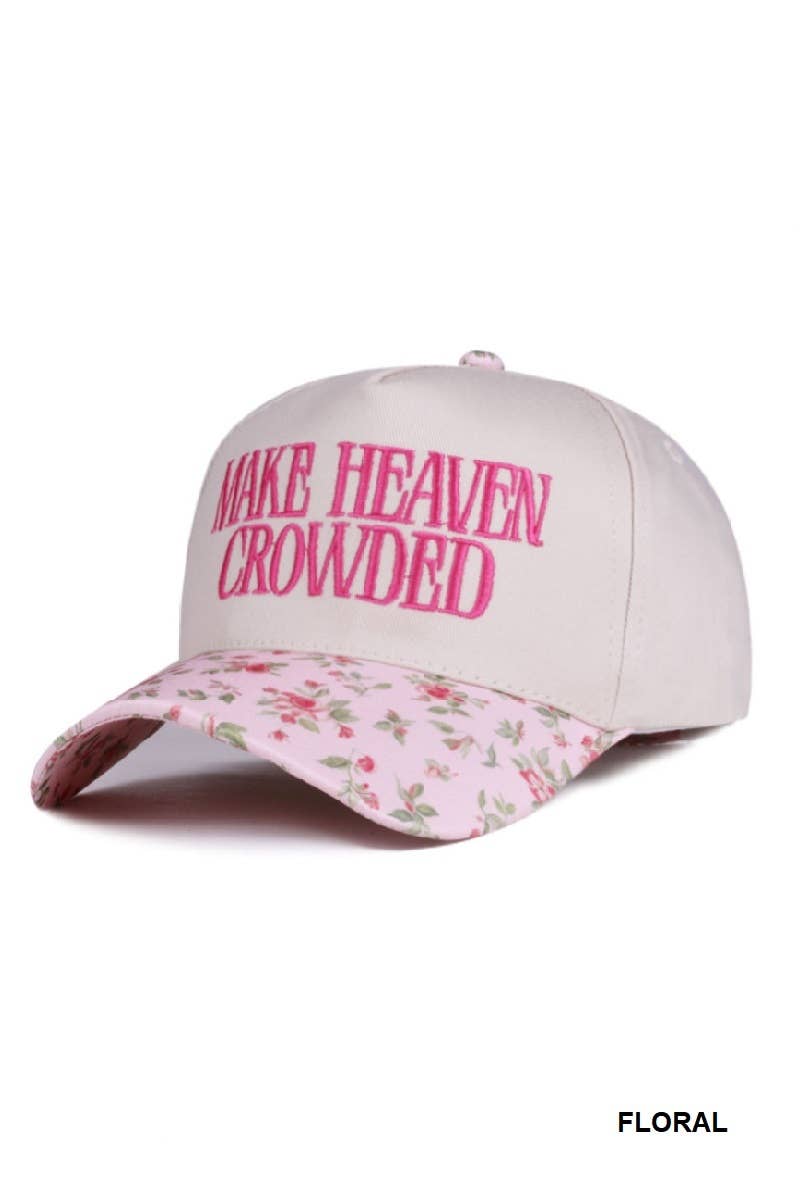 Make Heaven Crowded Two Tone Canvas Cotton Cap