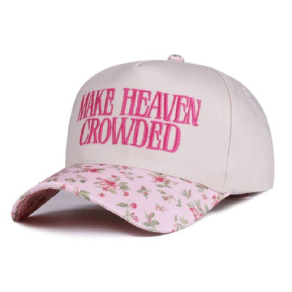 Make Heaven Crowded Two Tone Canvas Cotton Cap