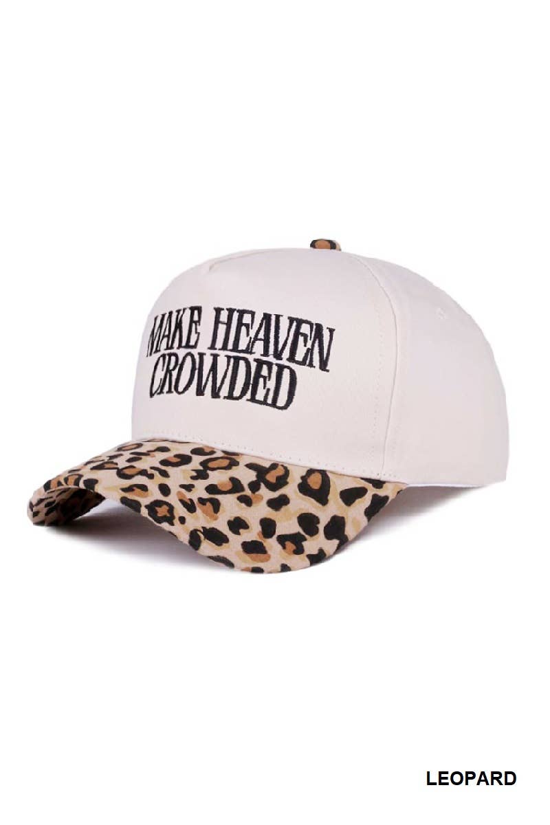 Make Heaven Crowded Two Tone Canvas Cotton Cap