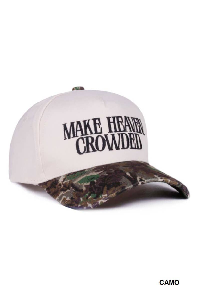 Make Heaven Crowded Two Tone Canvas Cotton Cap