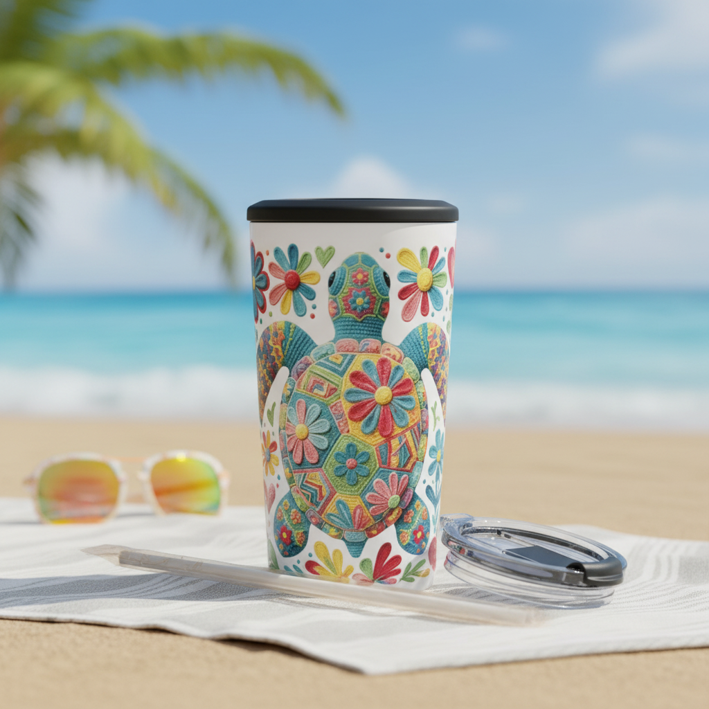 4-in-1 Can Cooler Floral Turtle Beach Life