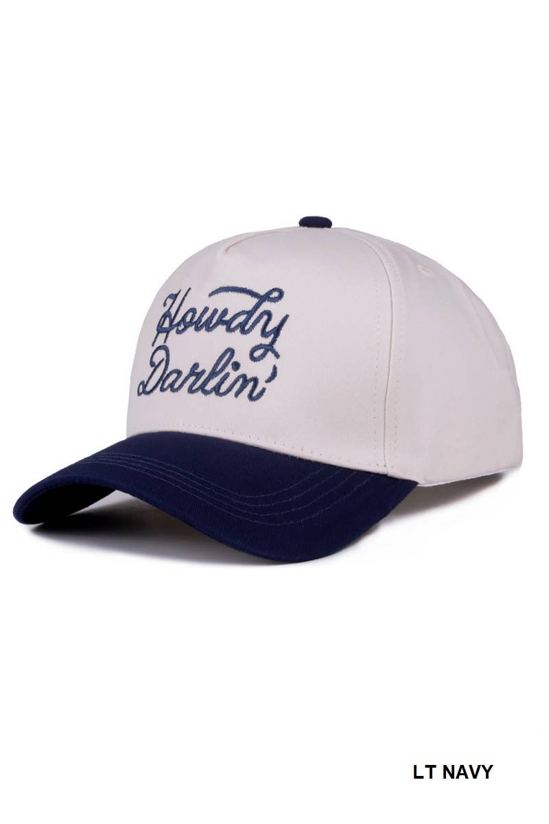 Howdy Darlin' Two Tone Canvas Cotton Cap