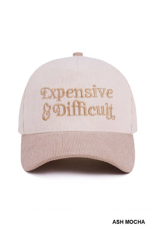 Expensive & Difficult Two Tone Corduroy Cap