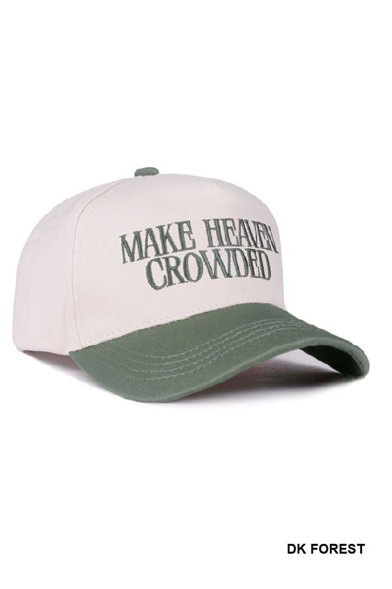Make Heaven Crowded Two Tone Canvas Cotton Cap