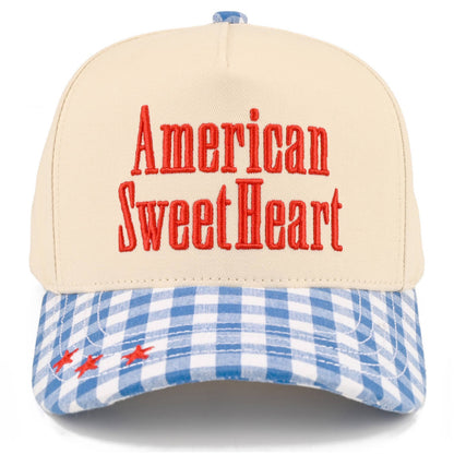 Hat AMERICAN SWEETHEART Embroidered on Two Tone Trucker Hat CC brand