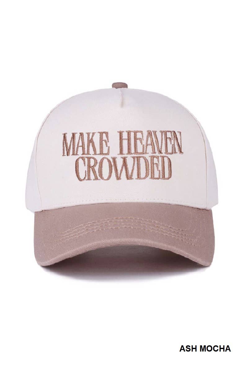 Make Heaven Crowded Two Tone Canvas Cotton Cap