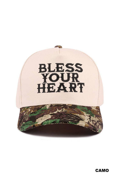 Bless Your Heart Two Tone Canvas Cotton Cap