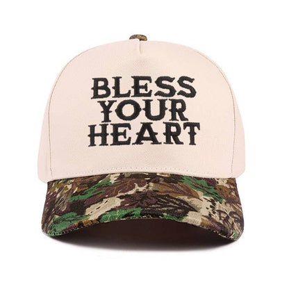 Bless Your Heart Two Tone Canvas Cotton Cap