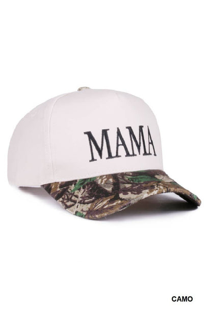 Mama Two Tone Canvas Cotton Cap