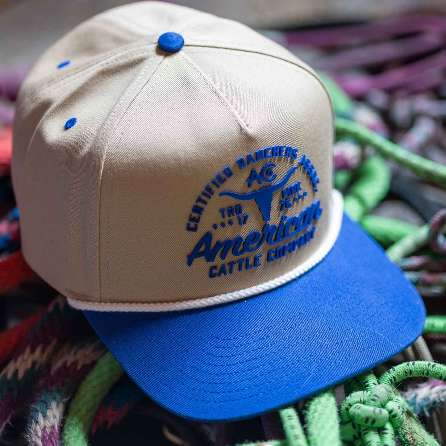 Certified Ranchers Association Hat: White/Khaki