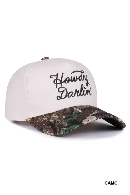Howdy Darlin' Two Tone Canvas Cotton Cap