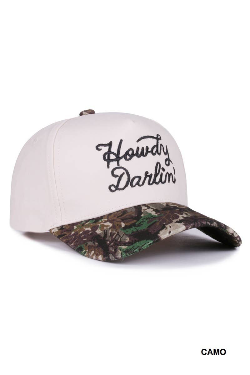 Howdy Darlin' Two Tone Canvas Cotton Cap