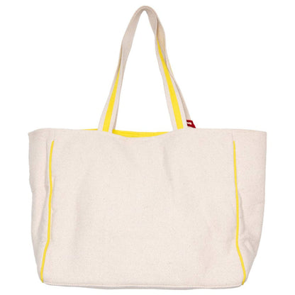 Softball Oversized Happy Face Canvas Tote Bag: Beige Canvas