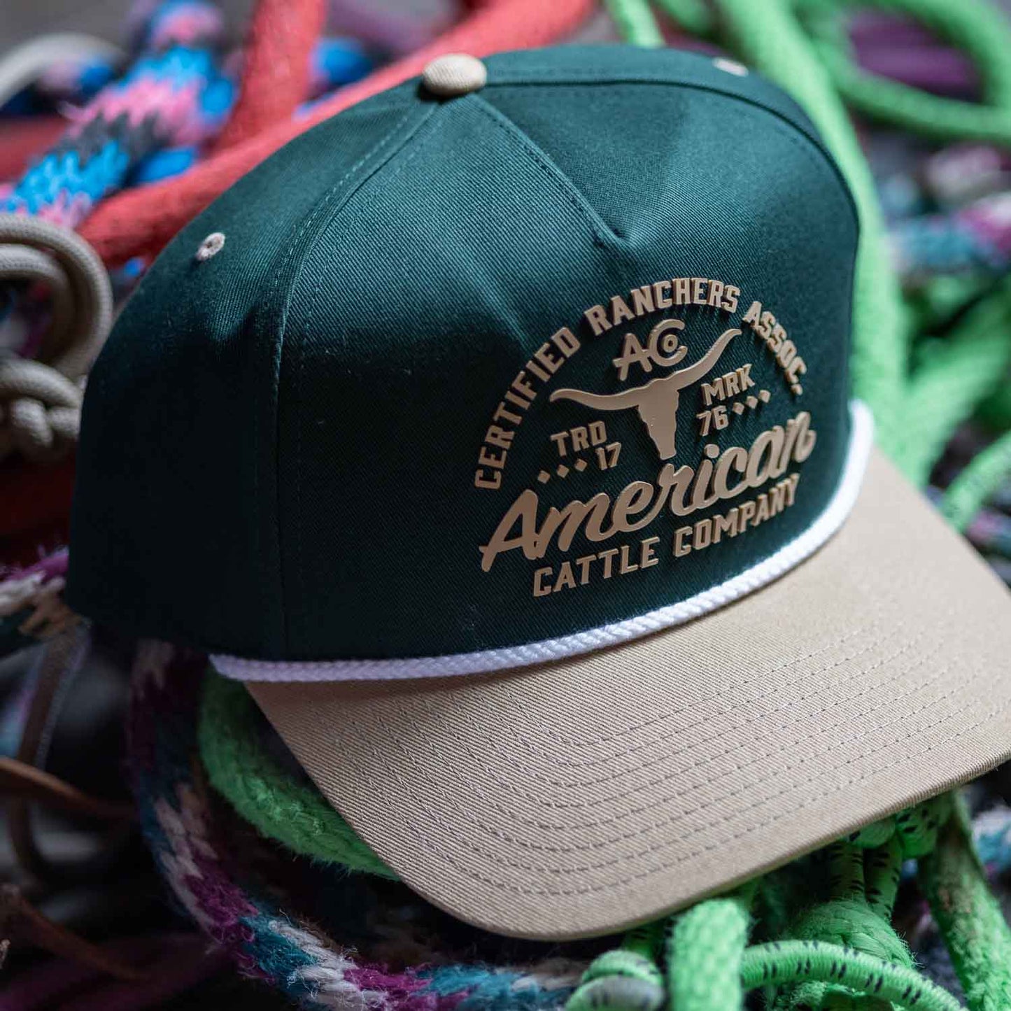 Certified Ranchers Association Hat: White/Khaki