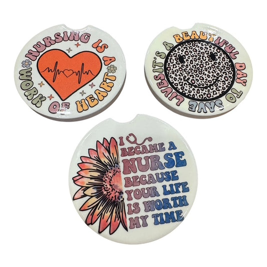 Car Coaster  Nurse Life, 3 design choices