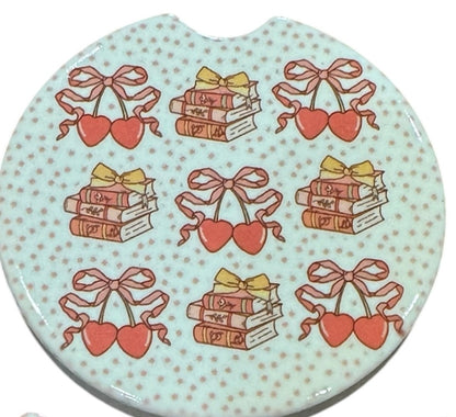 Car Coaster ceramic Book Girl Collection, 3 options