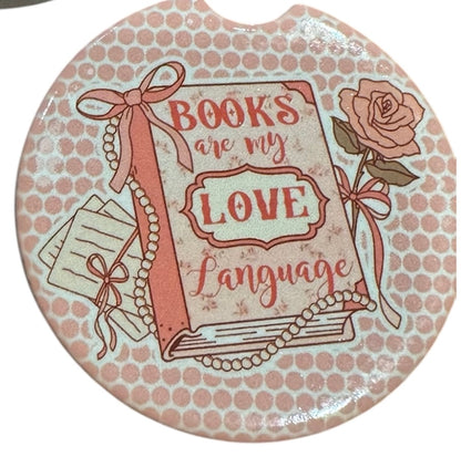 Car Coaster ceramic Book Girl Collection, 3 options