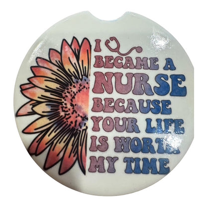 Car Coaster  Nurse Life, 3 design choices