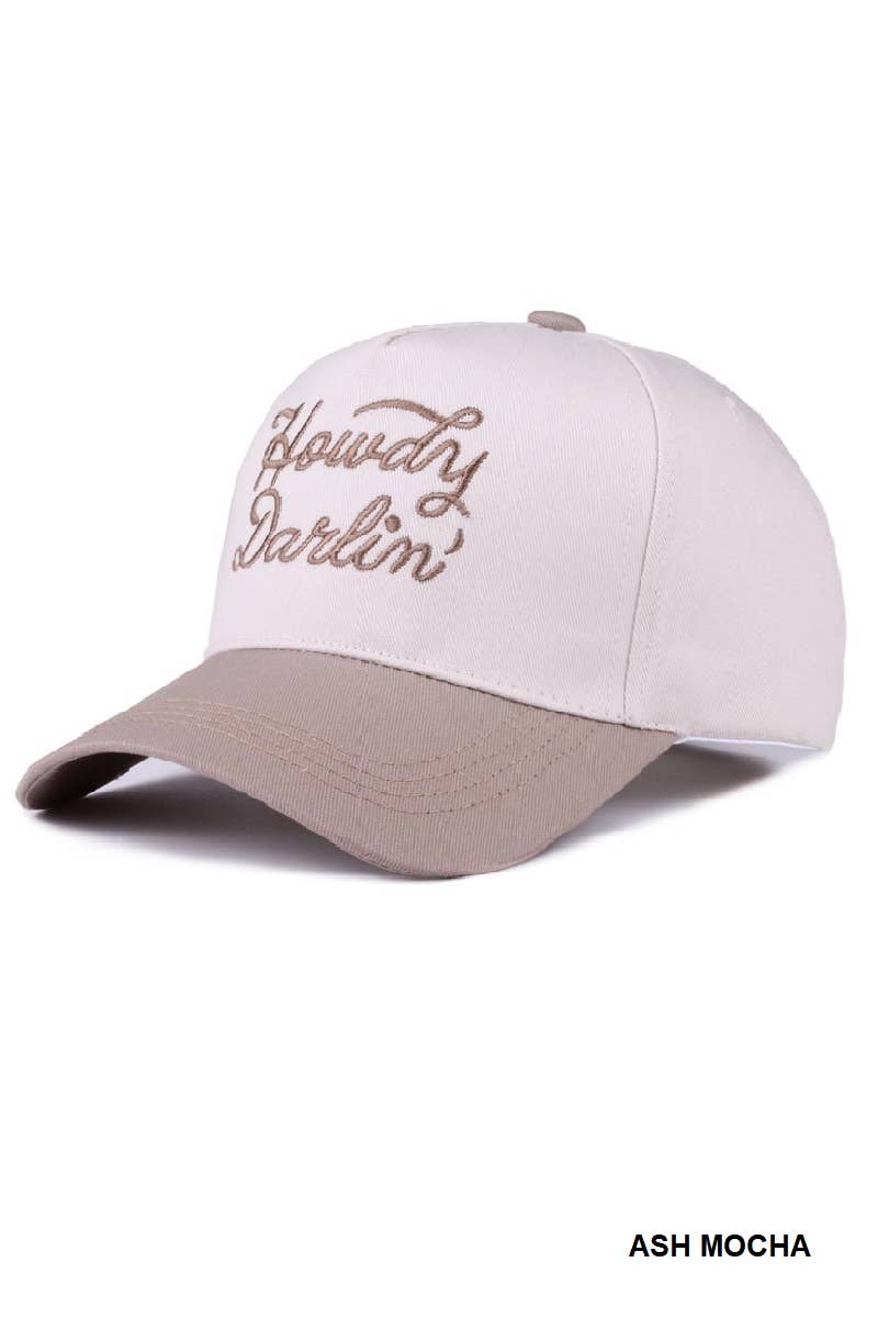 Howdy Darlin' Two Tone Canvas Cotton Cap