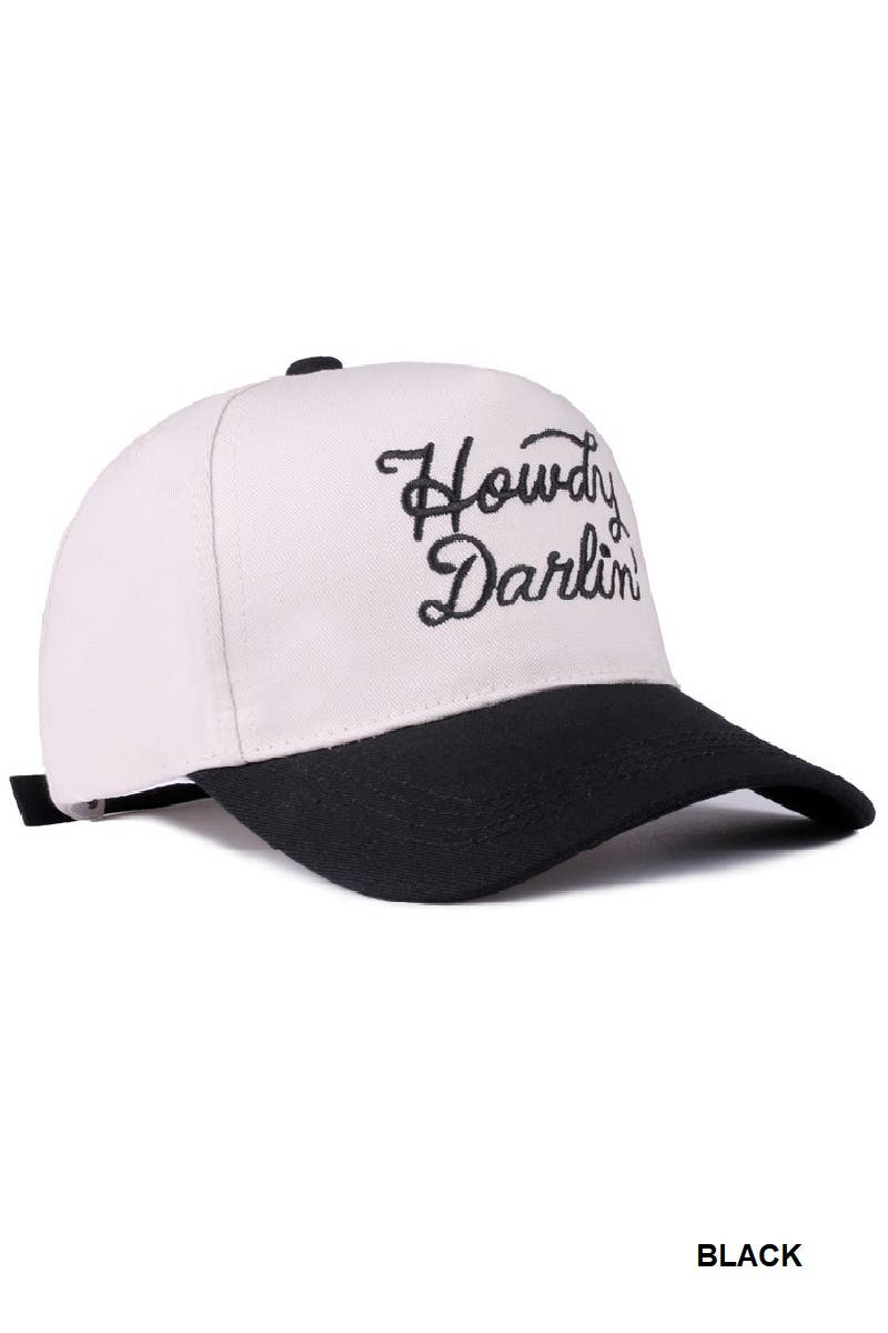 Howdy Darlin' Two Tone Canvas Cotton Cap