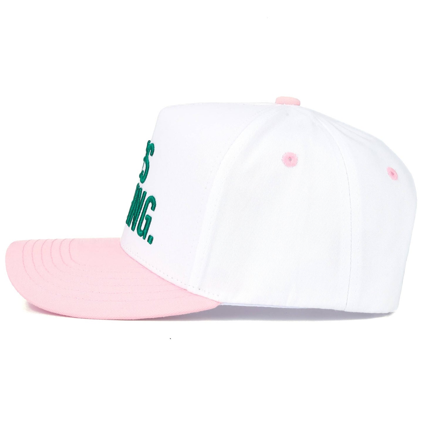 Hat HE'S GOLFING Embroidered on Two Tone Trucker Hat CC Brand