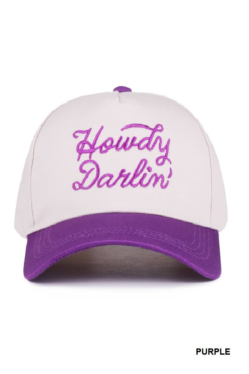 Howdy Darlin' Two Tone Canvas Cotton Cap