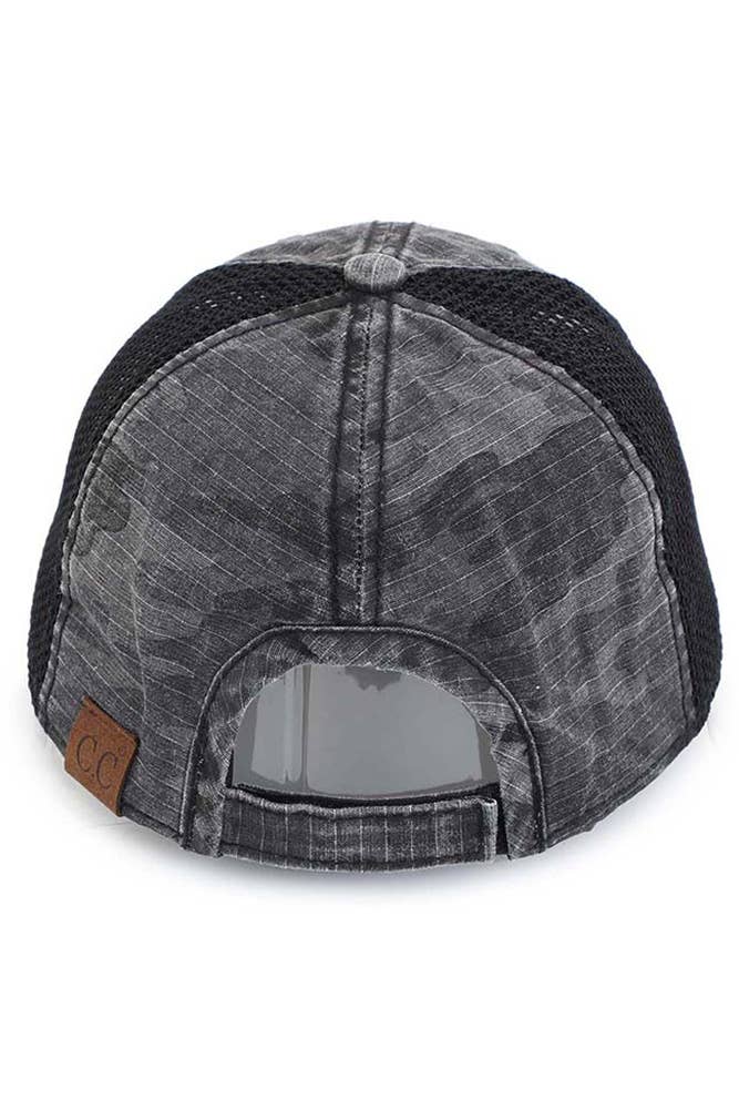 C.C American Flag Embroidery Camo Baseball Cap: Olive