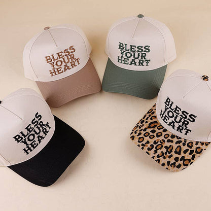 Bless Your Heart Two Tone Canvas Cotton Cap