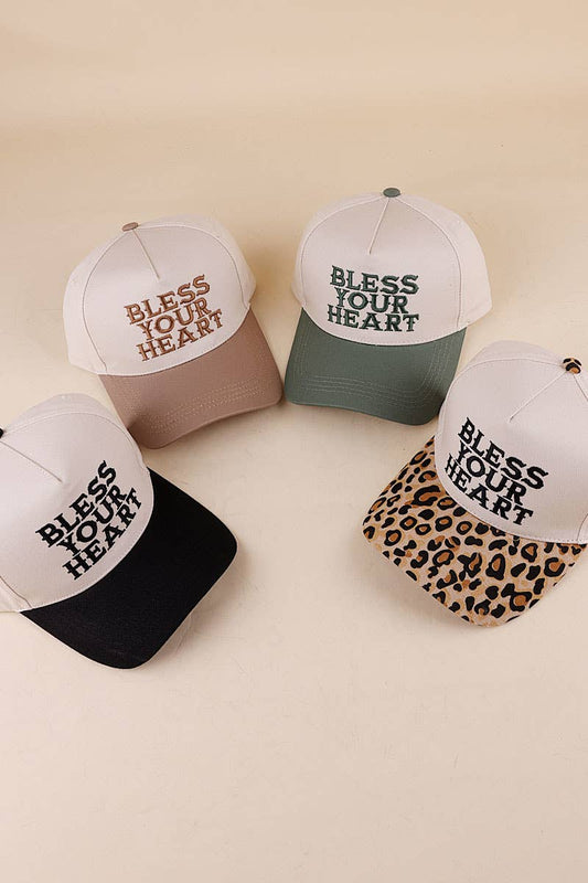 Bless Your Heart Two Tone Canvas Cotton Cap