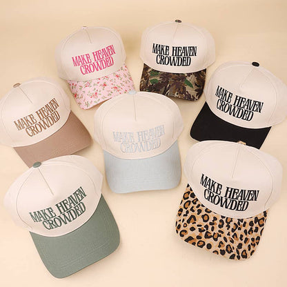 Make Heaven Crowded Two Tone Canvas Cotton Cap