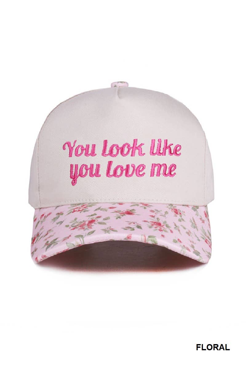 You Look Like You Love Me Two Tone Canvas Cotton Cap