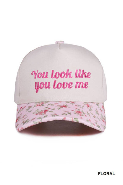 You Look Like You Love Me Two Tone Canvas Cotton Cap