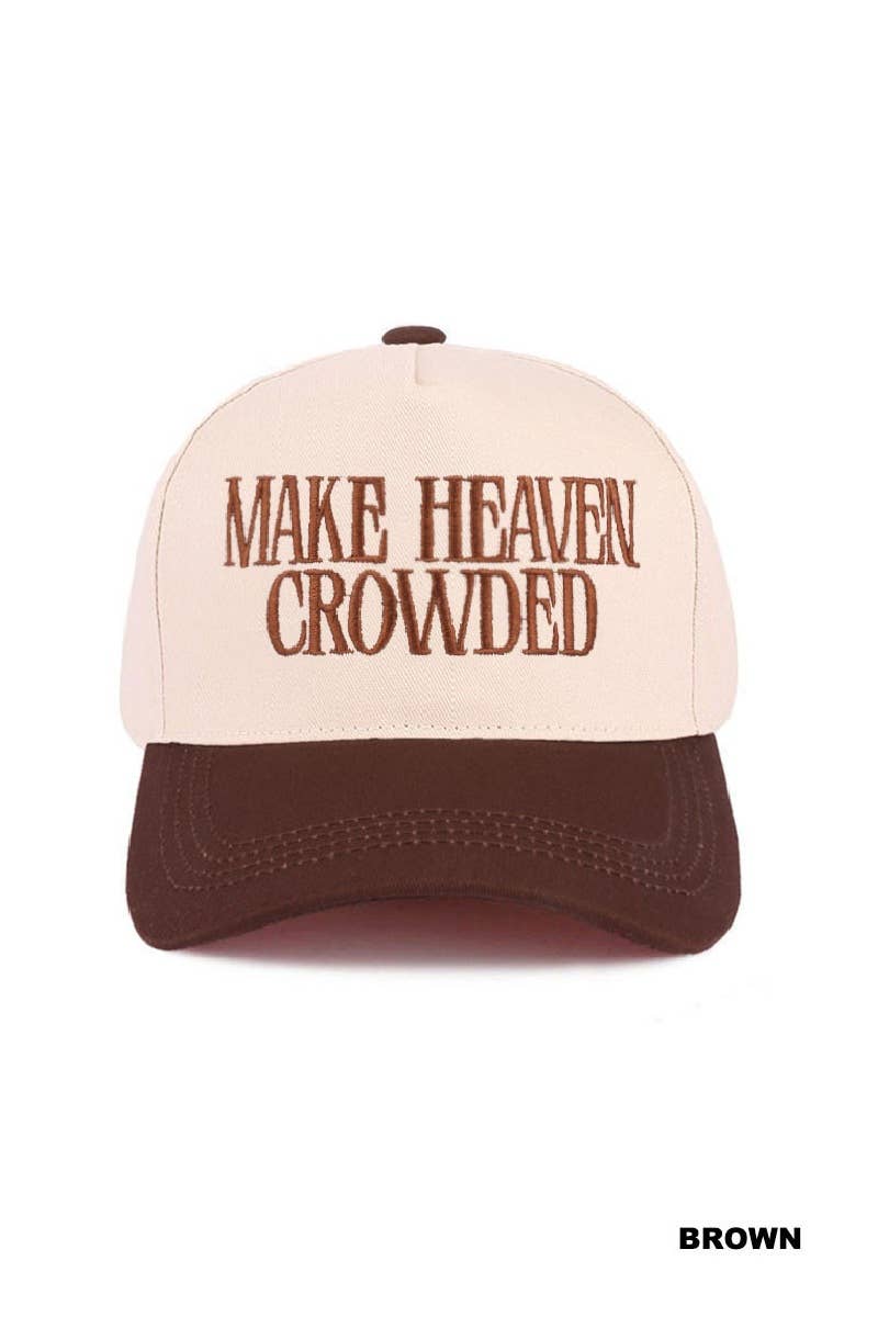 Make Heaven Crowded Two Tone Canvas Cotton Cap