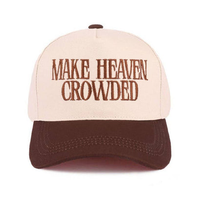 Make Heaven Crowded Two Tone Canvas Cotton Cap