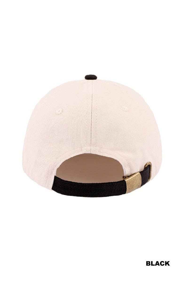Make Heaven Crowded Two Tone Canvas Cotton Cap