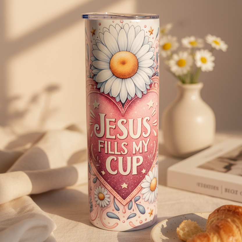 Jesus Fills My Cup Tumbler - Lifestyle