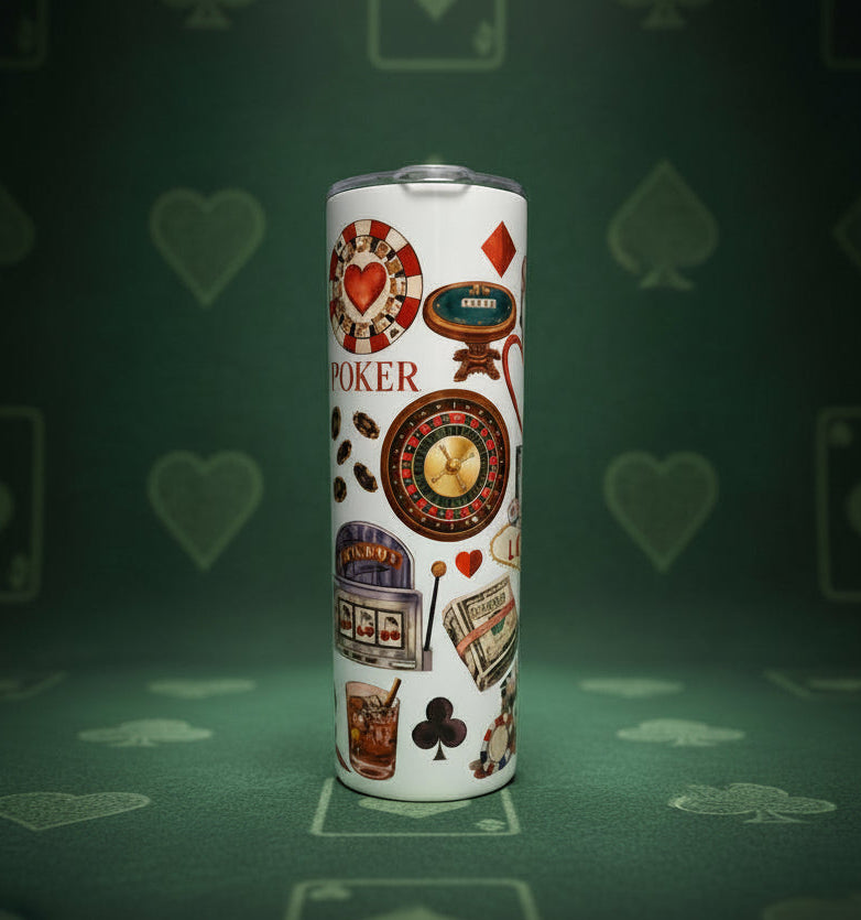 20 oz. Skinny Tumbler Las Vegas Life Collage