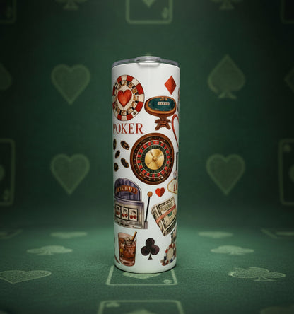 20 oz. Skinny Tumbler Las Vegas Life Collage