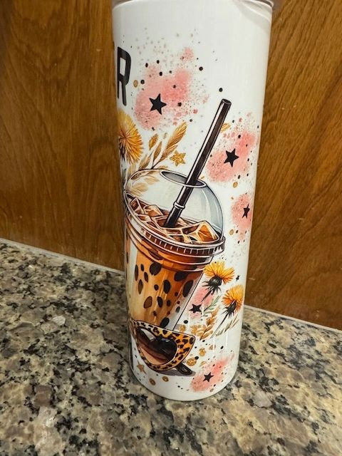 Soccer Mom Leopard Print 20 oz. Skinny Tumbler
